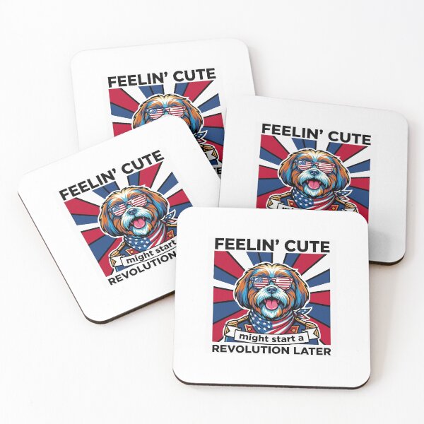 Item preview, Funny Shih Tzu Patriotic Dog Meme – Feelin Cute Revolution July 4th designed and sold by The Real Life Symphony.
