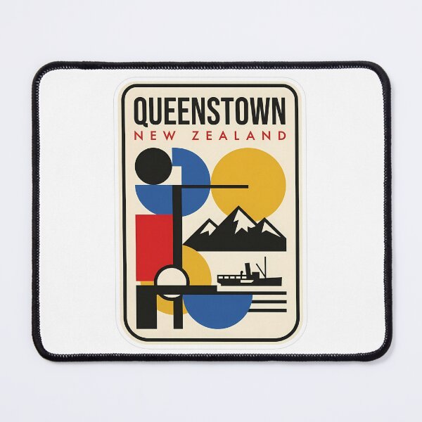 Item preview, Retro Queenstown New Zealand Bauhaus Geometric Mountains designed and sold by k3rstman1.