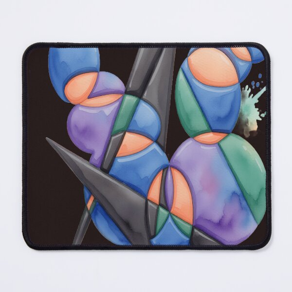 Item preview, symbols dark C watercolor sketch BR colorful geometric abstract design designed and sold by SmashingDeals.