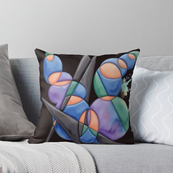 Item preview, symbols dark C watercolor sketch BR colorful geometric abstract design designed and sold by SmashingDeals.