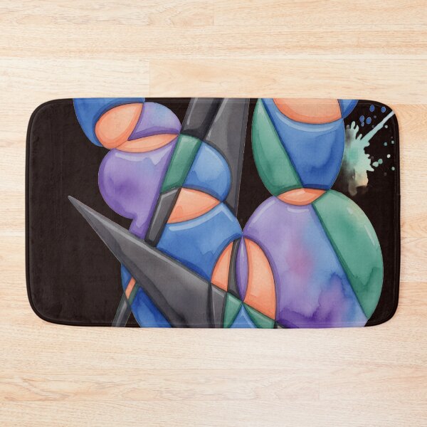 Item preview, symbols dark C watercolor sketch BR colorful geometric abstract design designed and sold by SmashingDeals.