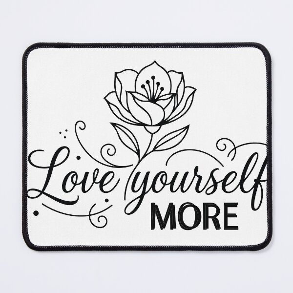 Item preview, "Love Yourself More" Floral Typography Poster - Self-Love Motivational Wall Art - Elegant Script Decor designed and sold by BestChoiceService.