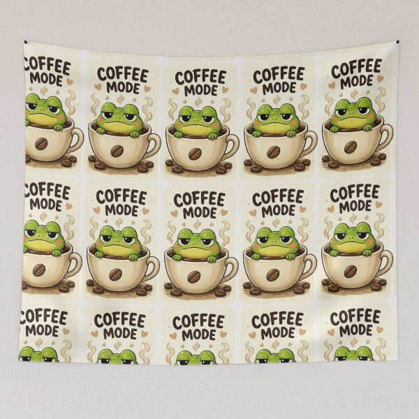 Item preview, Coffee Mode Frog designed and sold by layalistoresa.