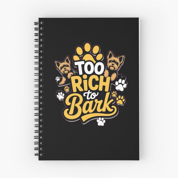 Item preview, Too Rich To Bark – Glam Yorkie Dog Lover Aesthetic with paw marks designed and sold by DreamersDNArt.