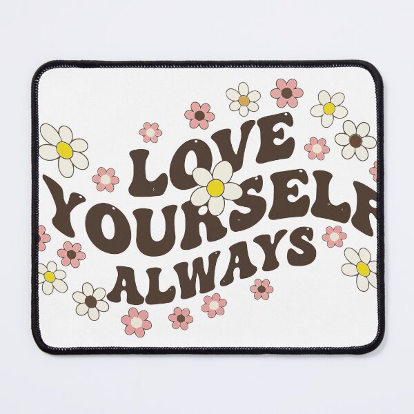 Item preview, Retro "Love Yourself Always" Groovy Floral Poster - 70s Aesthetic Self-Love Graphic - Vintage Boho Wall Art designed and sold by BestChoiceService.