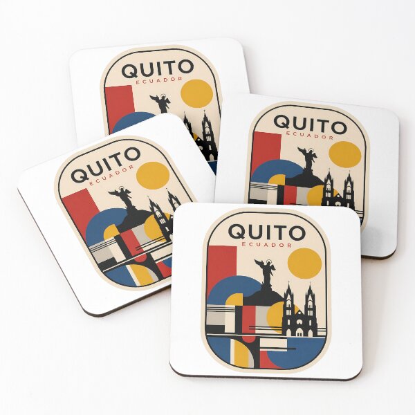 Item preview, Quito Ecuador Travel Badge Geometric Retro Art designed and sold by k3rstman1.