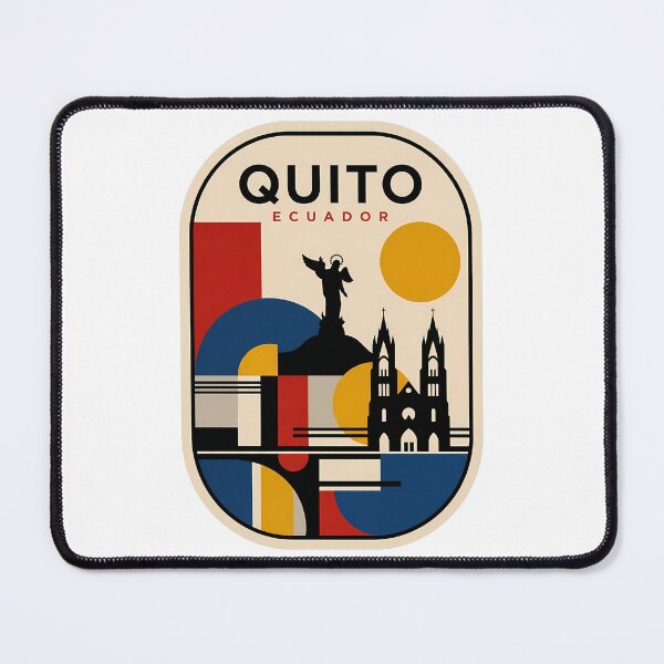 Item preview, Quito Ecuador Travel Badge Geometric Retro Art designed and sold by k3rstman1.