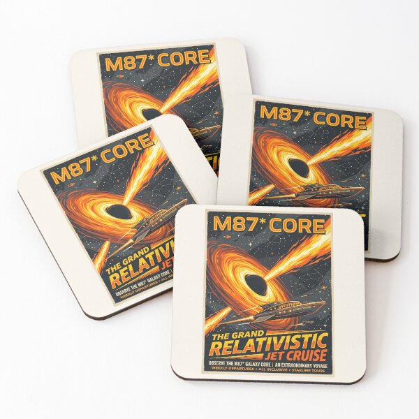 Item preview, M87 Black Hole Relativistic Jet Retro NASA Poster designed and sold by RetroRewind Studio.