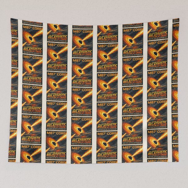 Item preview, M87 Black Hole Relativistic Jet Retro NASA Poster designed and sold by RetroRewind Studio.