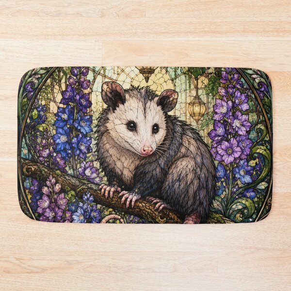 Item preview, OPOSSUM IN JULY BIRTH FLOWER LARKSPUR designed and sold by scicilysimonee.