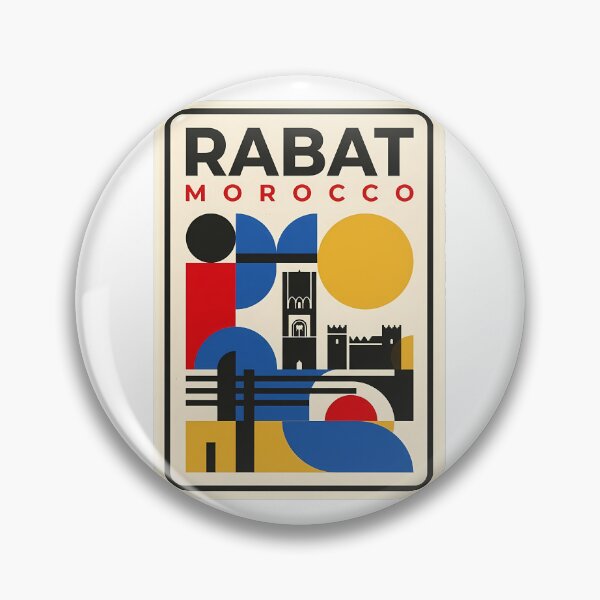Item preview, Rabat Morocco Geometric Bauhaus Travel Poster Style designed and sold by k3rstman1.