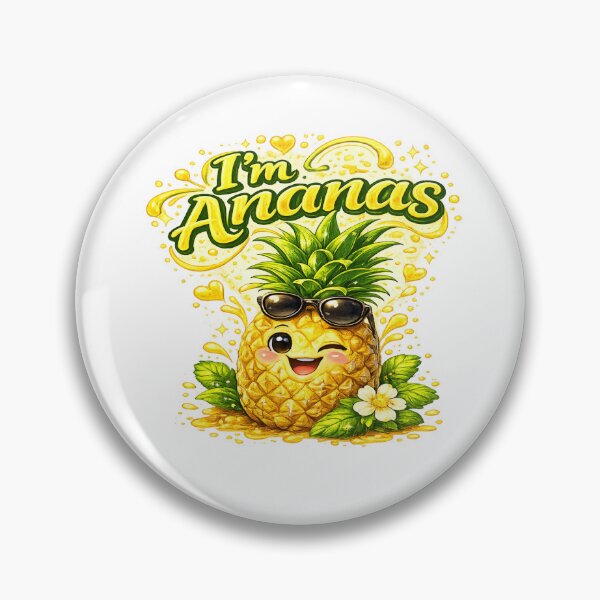 Item preview, I'm Ananas Cute Smiling Pineapple designed and sold by RipantinaFantasy .