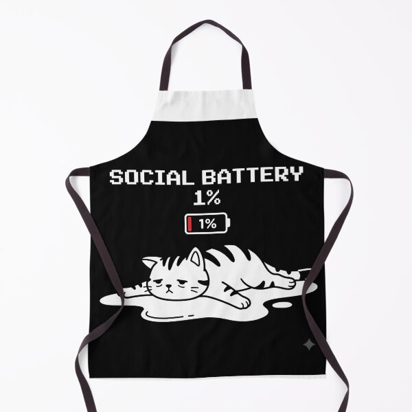Item preview, Social Battery 1% Cat - Introvert Gamer Retro Pixel Art Humor designed and sold by SupernovaNote.