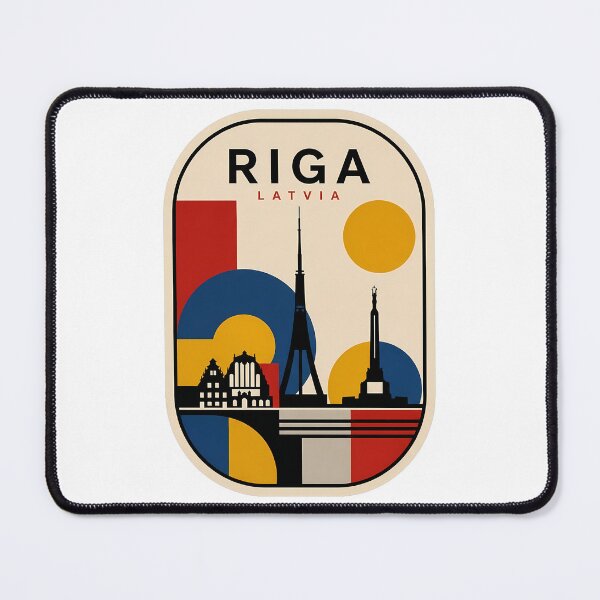 Item preview, Vintage Riga Latvia Geometric Cityscape Skyline designed and sold by k3rstman1.