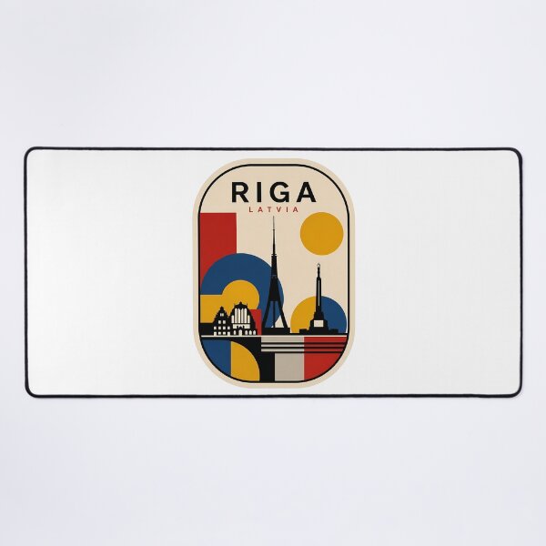 Item preview, Vintage Riga Latvia Geometric Cityscape Skyline designed and sold by k3rstman1.