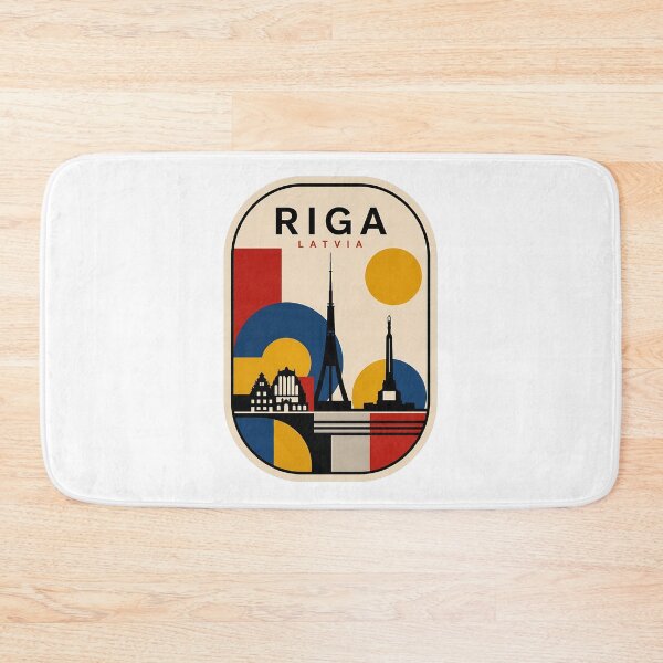 Item preview, Vintage Riga Latvia Geometric Cityscape Skyline designed and sold by k3rstman1.