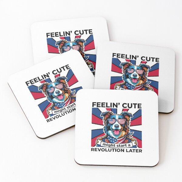 Item preview, Funny Border Collie Patriotic Dog Meme – Feelin Cute Revolution July 4th designed and sold by The Real Life Symphony.