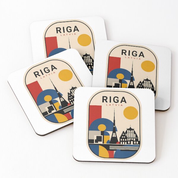 Item preview, Riga Latvia Cityscape Minimalist Bauhaus Style designed and sold by k3rstman1.