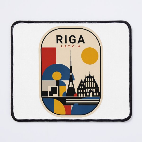 Item preview, Riga Latvia Cityscape Minimalist Bauhaus Style designed and sold by k3rstman1.