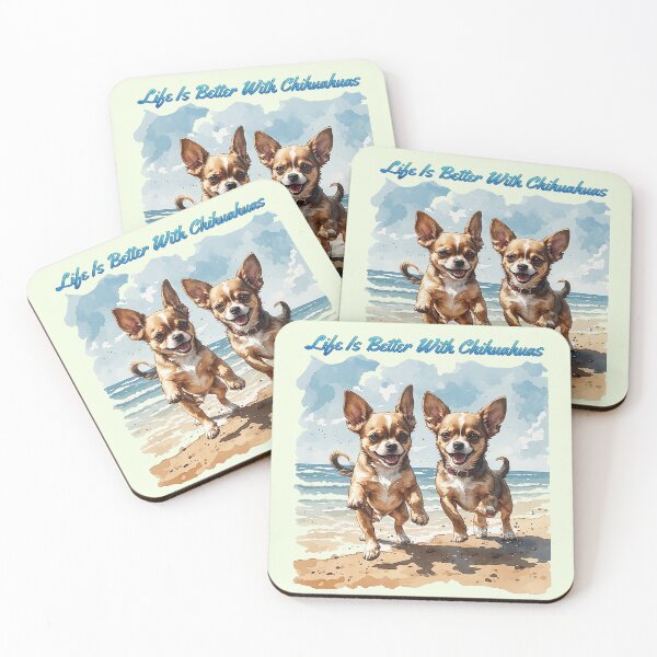 Item preview, Chihuahua puppies on the beach designed and sold by nataliux.