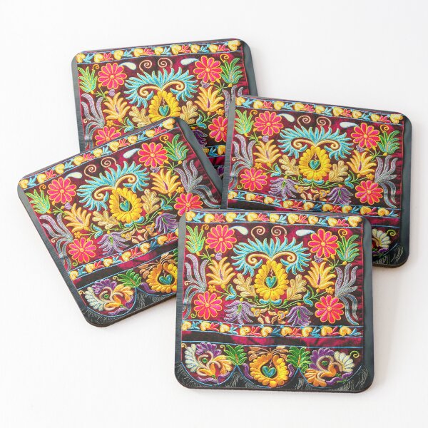 Item preview, Tashkent Uzbekistan Silk Embroidery on Velvet designed and sold by Vicky Brago-Mitchell®.