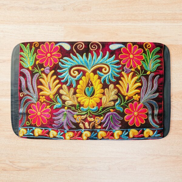 Item preview, Tashkent Uzbekistan Silk Embroidery on Velvet designed and sold by Vicky Brago-Mitchell®.