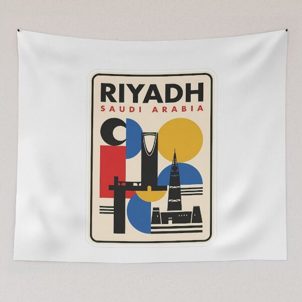 Item preview, Riyadh Saudi Arabia City Skyline Minimalist Geometric designed and sold by k3rstman1.