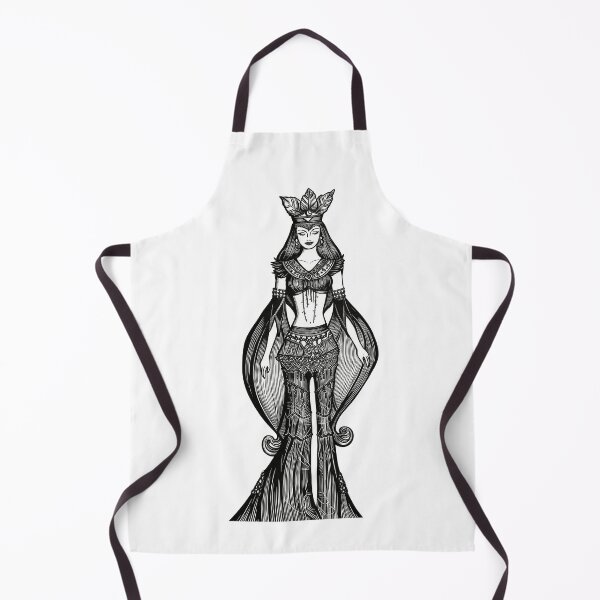Item preview, Lady Anna - Mystical Warrior Queen Fine Line Art designed and sold by mimiartes.