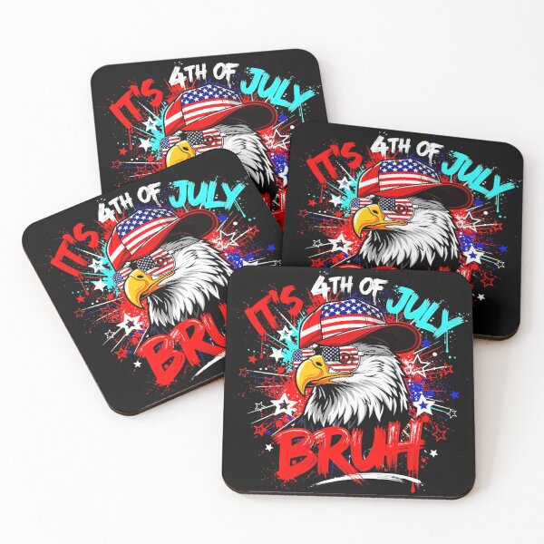 Item preview, It's 4th of July Bruh - Funny Patriotic Eagle designed and sold by CutOutIdols.
