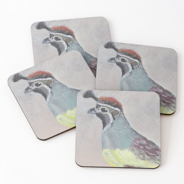 Item preview, Quail, acrylic on canvas designed and sold by birdperturbed.