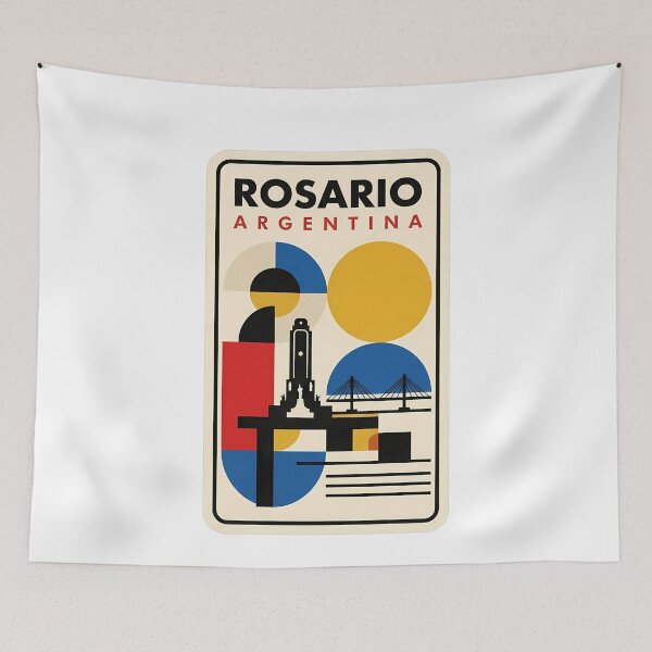 Item preview, Retro Rosario Argentina Travel Geometric Style designed and sold by k3rstman1.