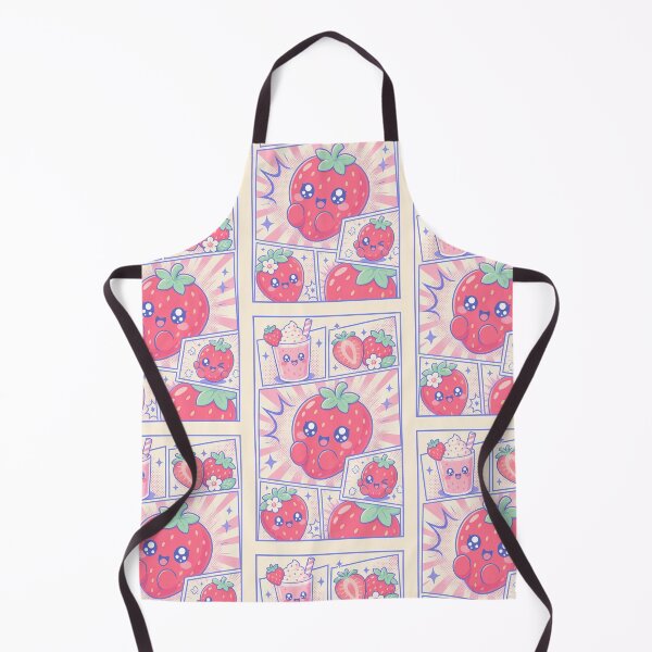 Item preview, Kawaii Strawberry Pop Panels Cute Berry Comic Art designed and sold by Gift Phrase Studio.