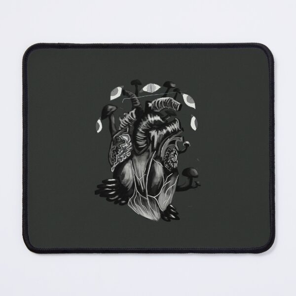 Item preview, anatomical heart covered in mushrooms designed and sold by Moth-Oak.