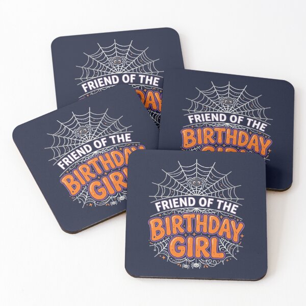 Item preview, FRIEND of the Birthday GIRL Web Spider Halloween Party Tee designed and sold by ChinkyCat Official.