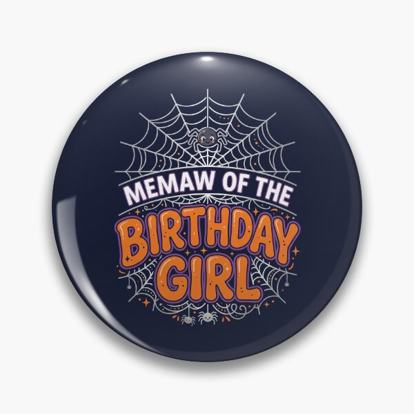 Item preview, MEMAW of the Birthday GIRL Web Spider Halloween Party Tee designed and sold by ChinkyCat Official.