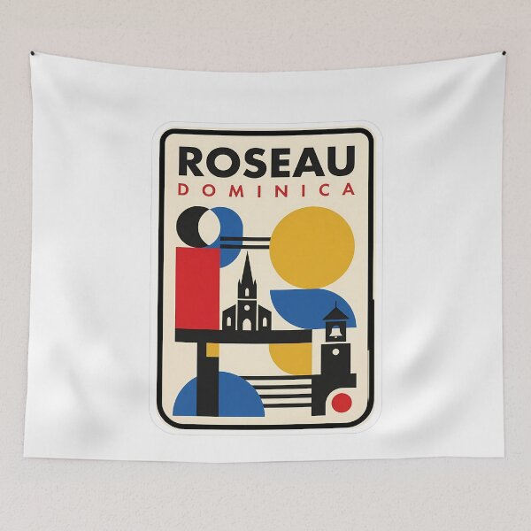 Item preview, Roseau Dominica Minimalist Bauhaus Style Travel Scene designed and sold by k3rstman1.
