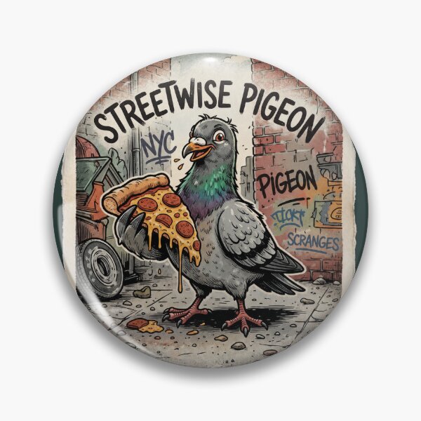Item preview, Urban Pizza Pigeon – Funny City Bird designed and sold by azule1.