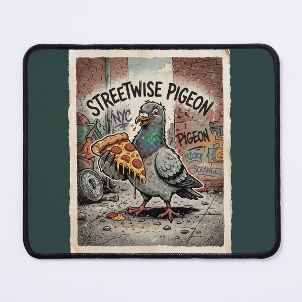 Item preview, Urban Pizza Pigeon – Funny City Bird designed and sold by azule1.