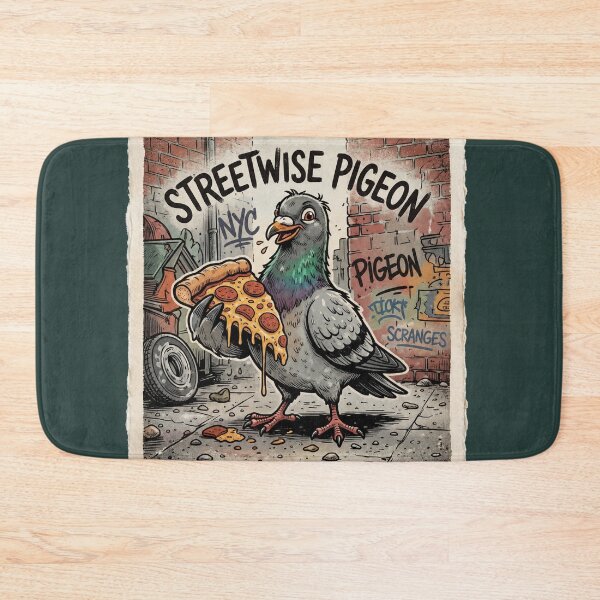 Item preview, Urban Pizza Pigeon – Funny City Bird designed and sold by azule1.