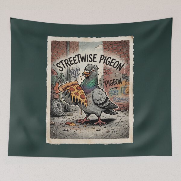 Item preview, Urban Pizza Pigeon – Funny City Bird designed and sold by azule1.
