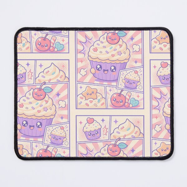 Item preview, Kawaii Cupcake Pop Panels Cute Dessert Comic Art designed and sold by Magmashup.