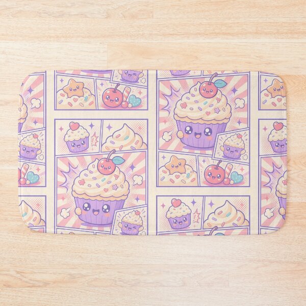 Item preview, Kawaii Cupcake Pop Panels Cute Dessert Comic Art designed and sold by Gift Phrase Studio.