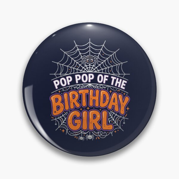 Item preview, POP POP of the Birthday GIRL Web Spider Halloween Party Tee designed and sold by ChinkyCat Official.