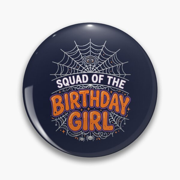 Item preview, SQUAD of the Birthday GIRL Web Spider Halloween Party Tee designed and sold by ChinkyCat Official.