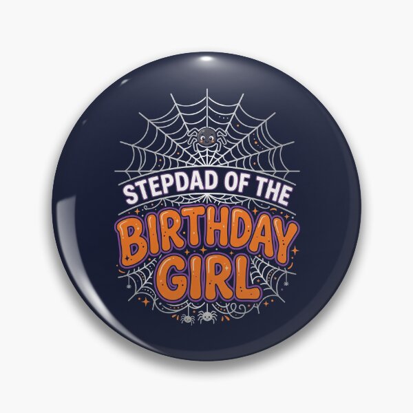 Item preview, STEPDAD of the Birthday GIRL Web Spider Halloween Party Tee designed and sold by ChinkyCat Official.