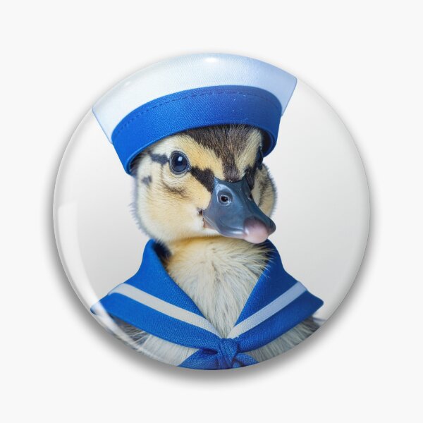 Item preview, Adorable Sailor Duckling Portrait - Cute Nautical Theme Animal Art - Whimsical Sea-Inspired Photography designed and sold by WildGentlemen.