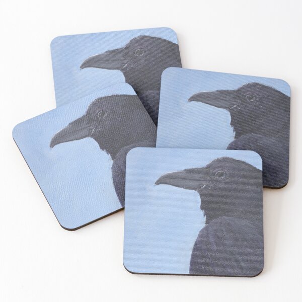 Item preview, Raven, acrylic on canvas designed and sold by birdperturbed.