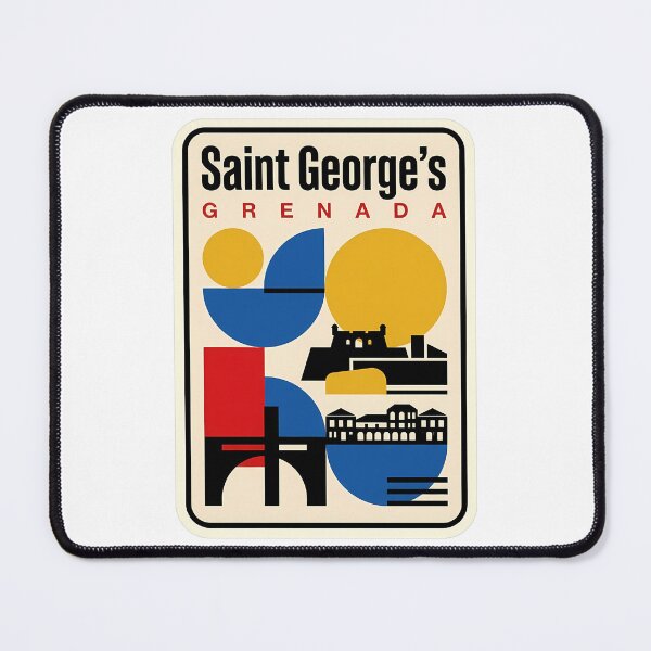Item preview, Saint George's Grenada Retro Geometric Caribbean Landscape designed and sold by k3rstman1.