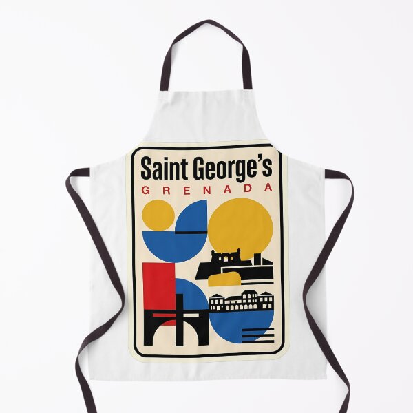 Item preview, Saint George's Grenada Retro Geometric Caribbean Landscape designed and sold by k3rstman1.