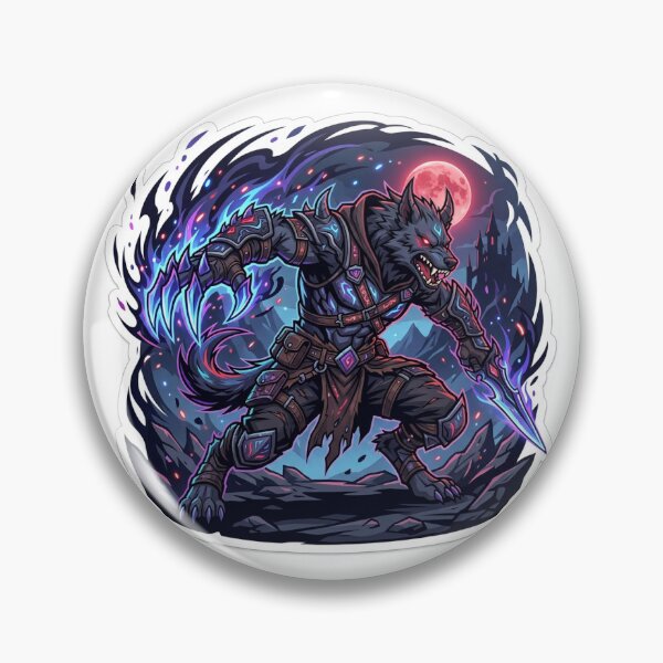 Item preview, Shadow Wolf Assassin Anime Demon Sticker designed and sold by uegi.